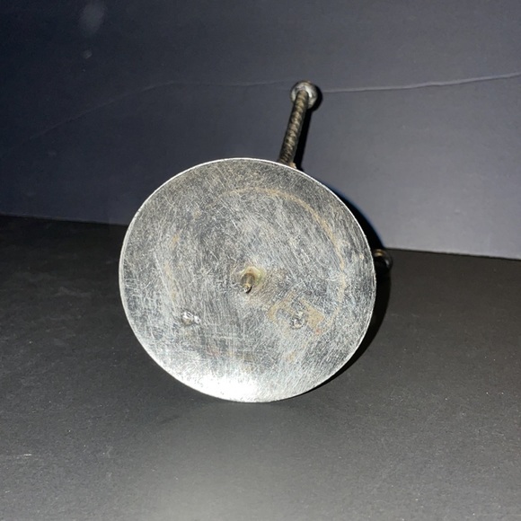 Metal Pillar Candle Holder Decorative Home Decor Distressed - Picture 6 of 6